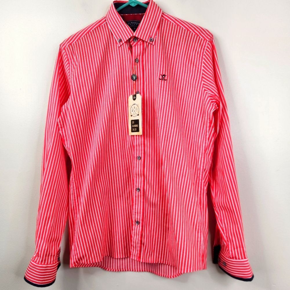 NEW Sir Raymond Tailor Golf Club Modern Fit Long Sleeve Button Down Shirt Small